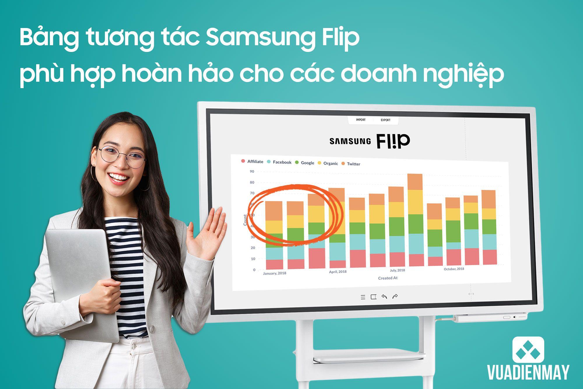 BẢNG TƯƠNG TÁC SAMSUNG FLIP PHÙ HỢP HOÀN HẢO CHO CÁC DOANH NGHIỆP 