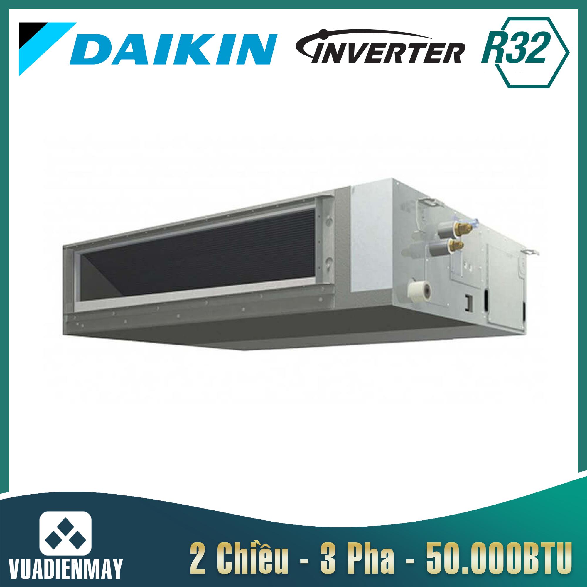 Điều hòa âm trần nối ống gió Daikin 50000BTU 2 chiều inverter 3 Pha