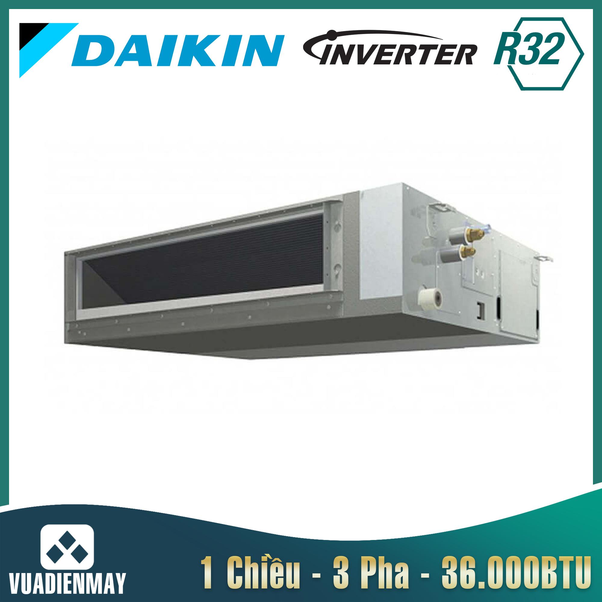 Điều hòa âm trần nối ống gió Daikin 36.000BTU 1 chiều inverter 3 Pha