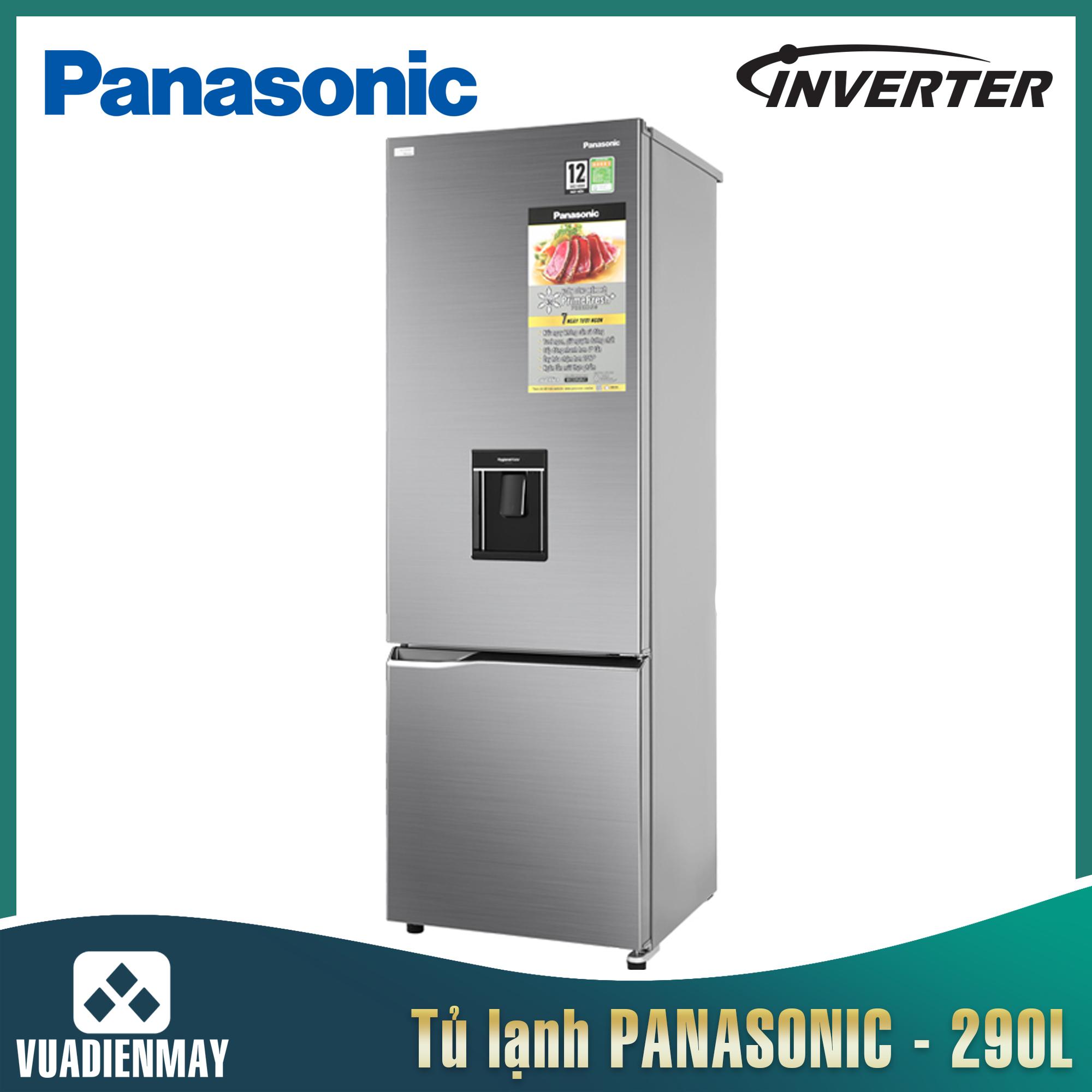 Tủ lạnh Panasonic 290 lít 2 cửa Inverter màu bạc