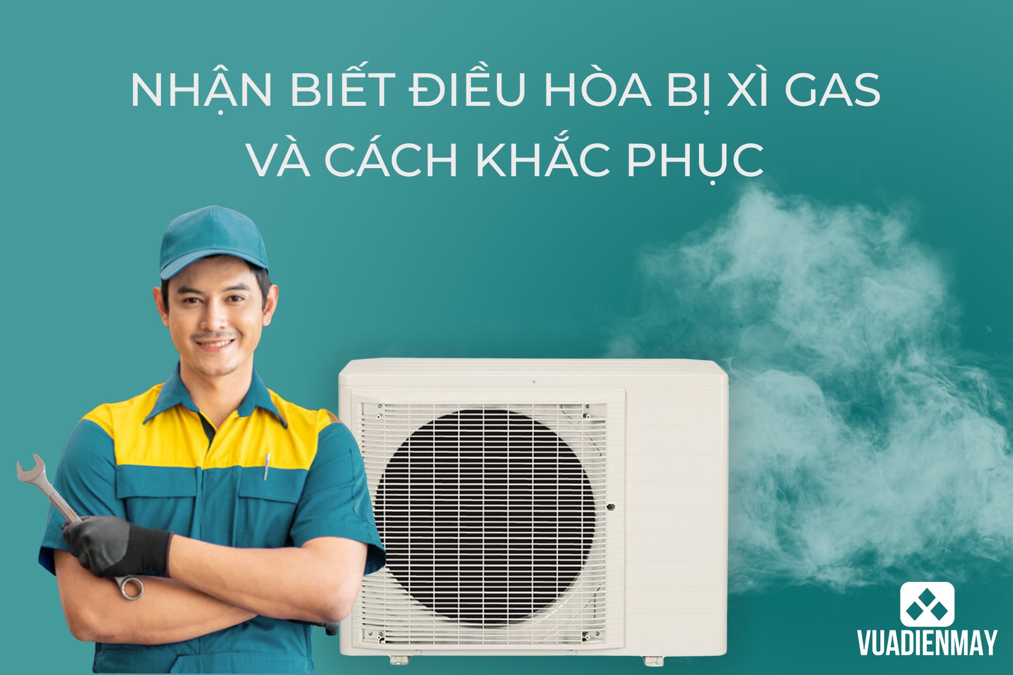 điều hòa bị xì gas 1