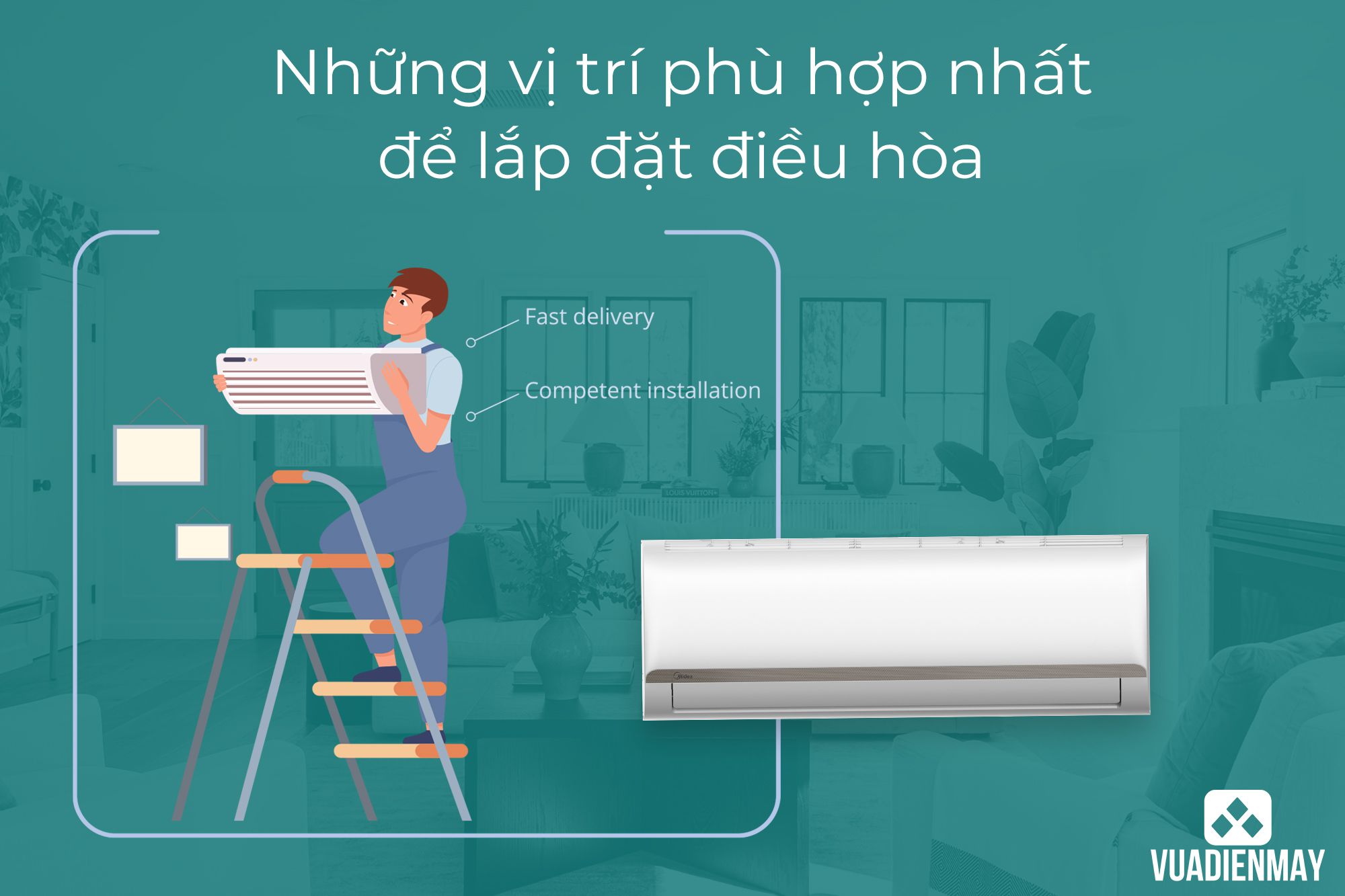 Vị trí phù hợp để lắp đặt điều hòa 1