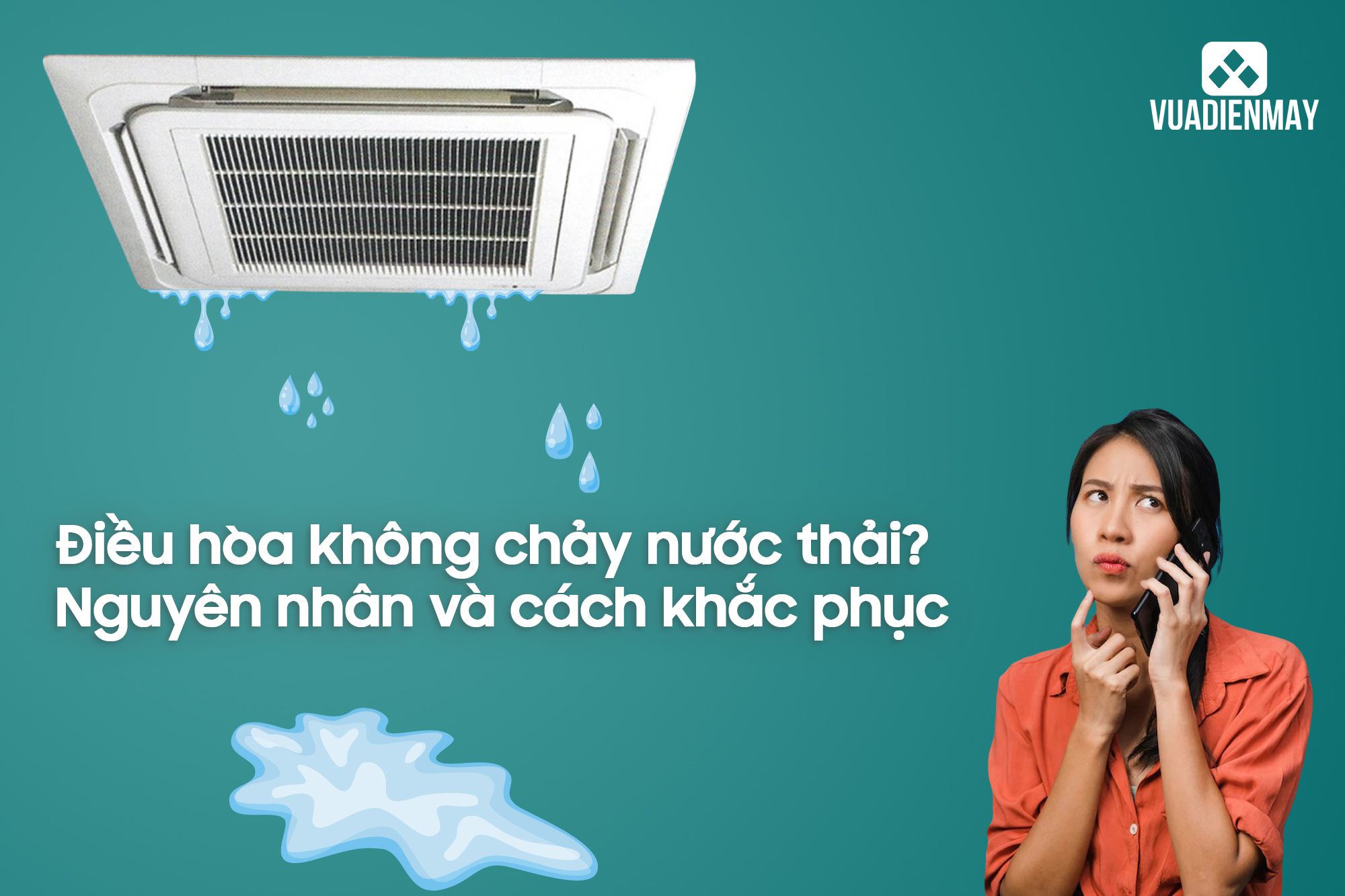 điều hòa không chảy nước thải 1