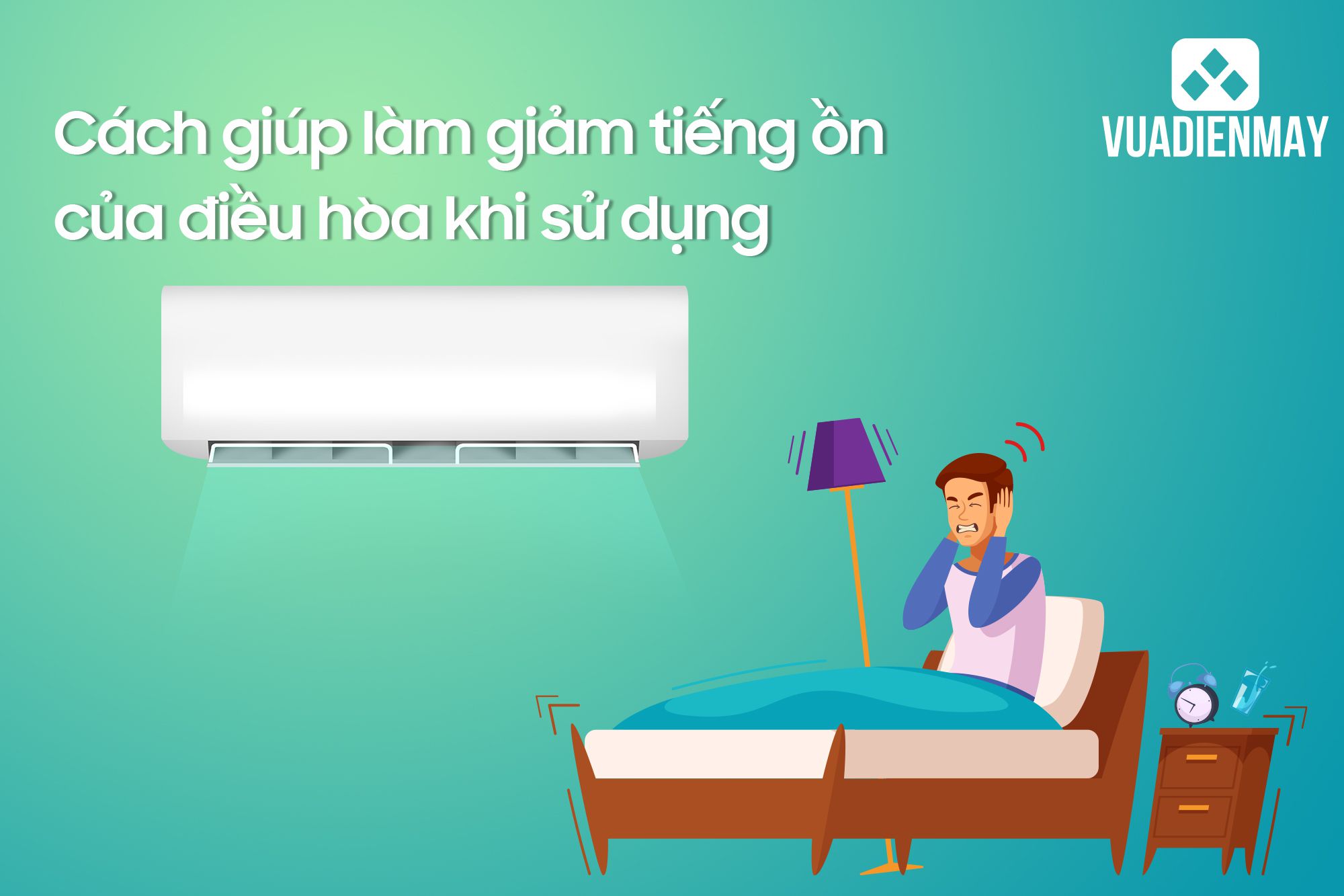 làm giảm tiếng ồn của điều hòa 1