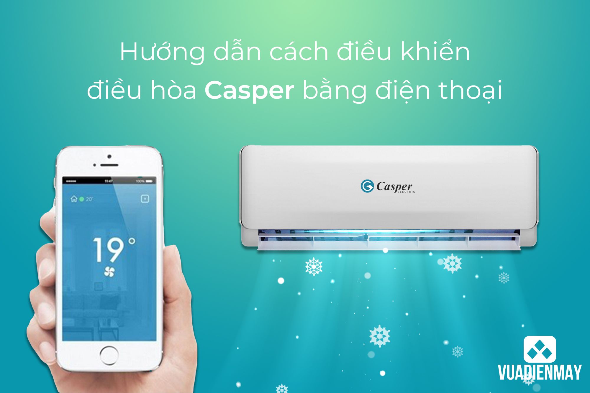 điều khiển điều hòa Casper bằng điện thoại 1